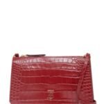 Buy plaque embossed leather bag