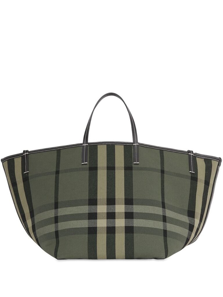 Buy check-print tote bag